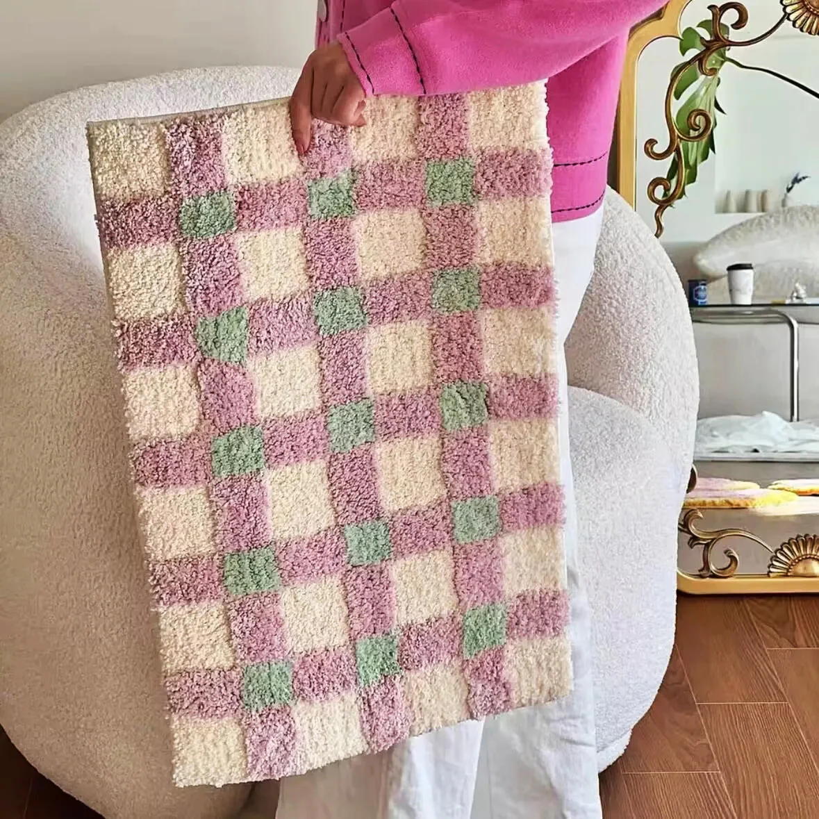 2-tone Grid Rug - Image 6