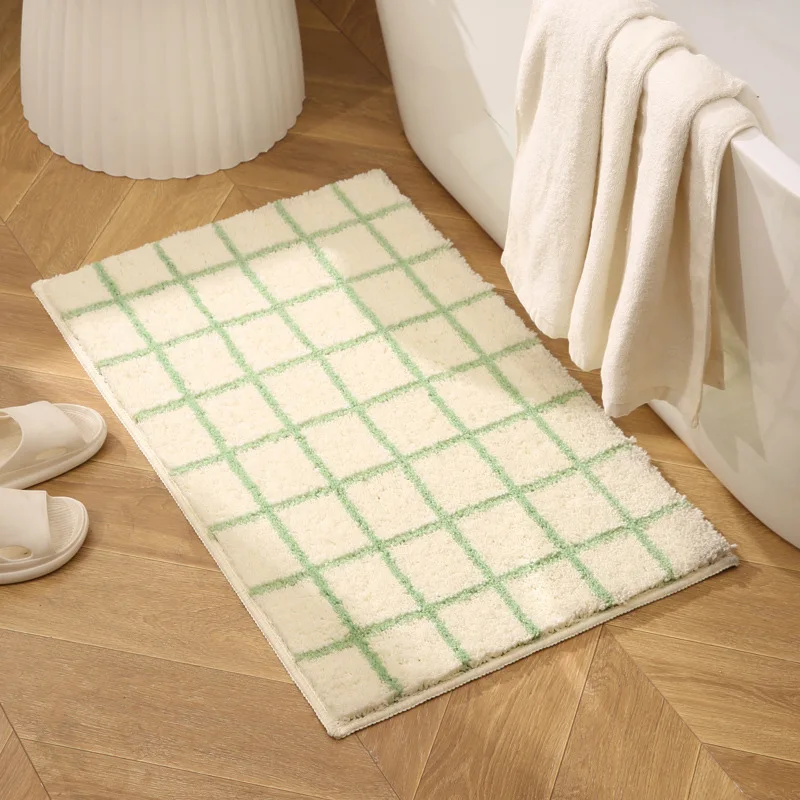 Modern Grid Tufted Bath Mat - Image 3