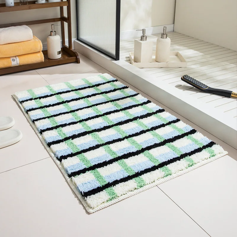 Modern Grid Tufted Bath Mat - Image 5