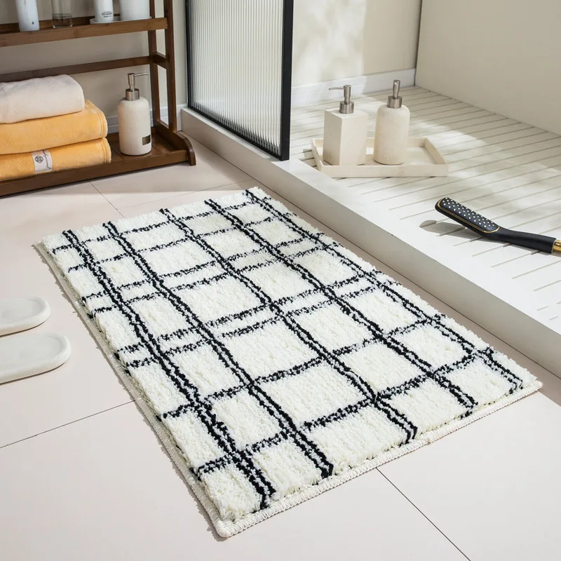 Modern Grid Tufted Bath Mat - Image 6