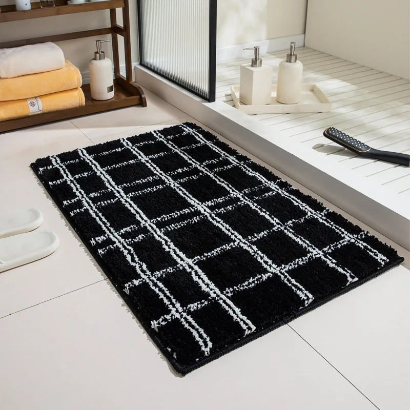 Modern Grid Tufted Bath Mat - Image 7