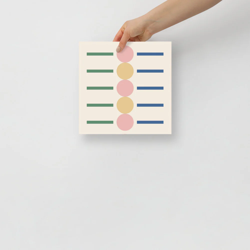 5 Dots & Lines Cool Tone Wall Art - Image 2