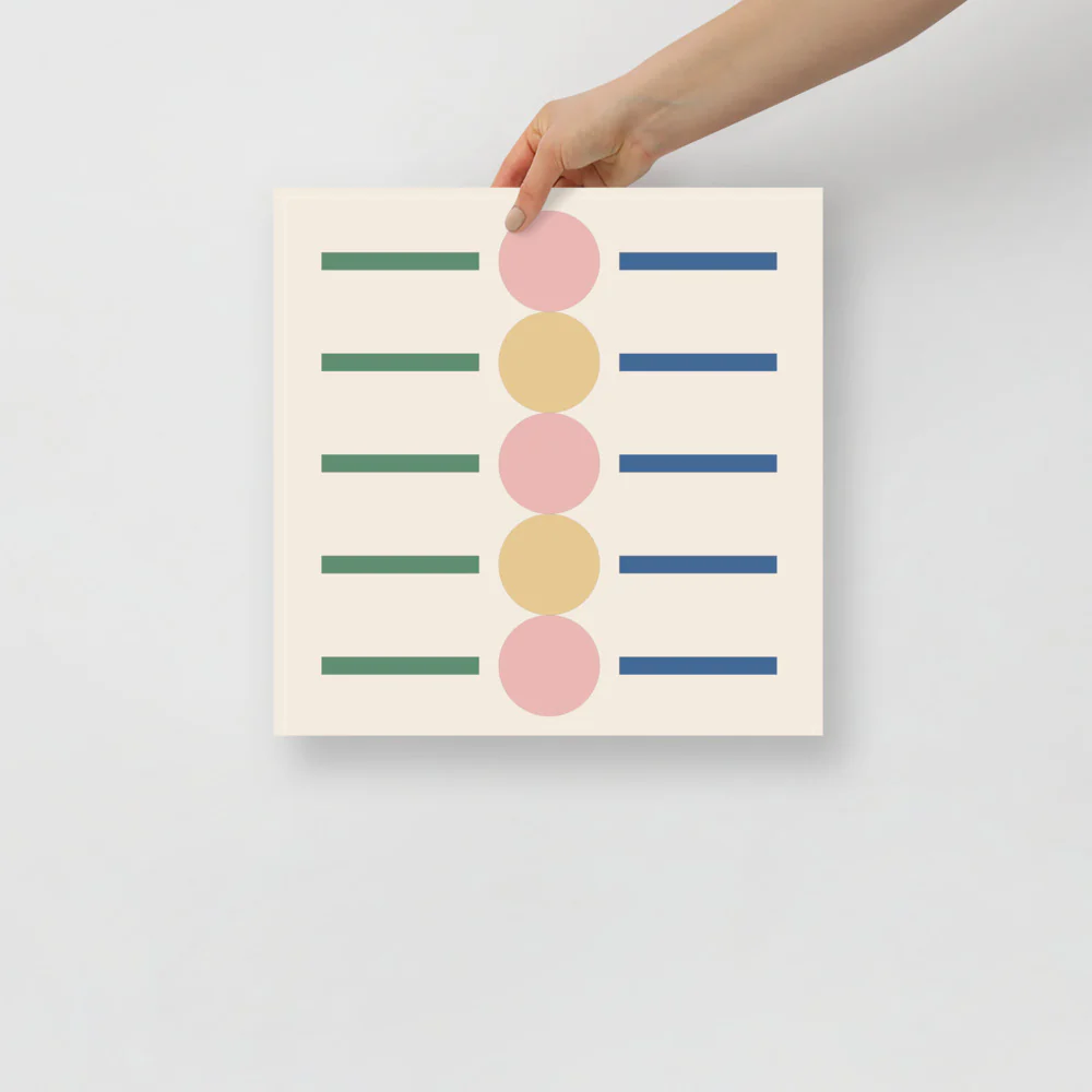 5 Dots & Lines Cool Tone Wall Art - Image 4