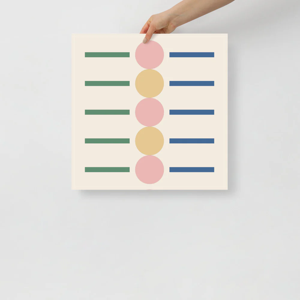 5 Dots & Lines Cool Tone Wall Art - Image 5