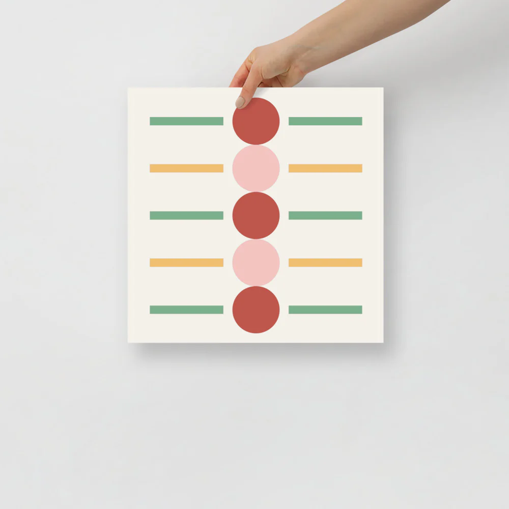 5 Dots & Lines Warm Tone Wall Art - Image 4