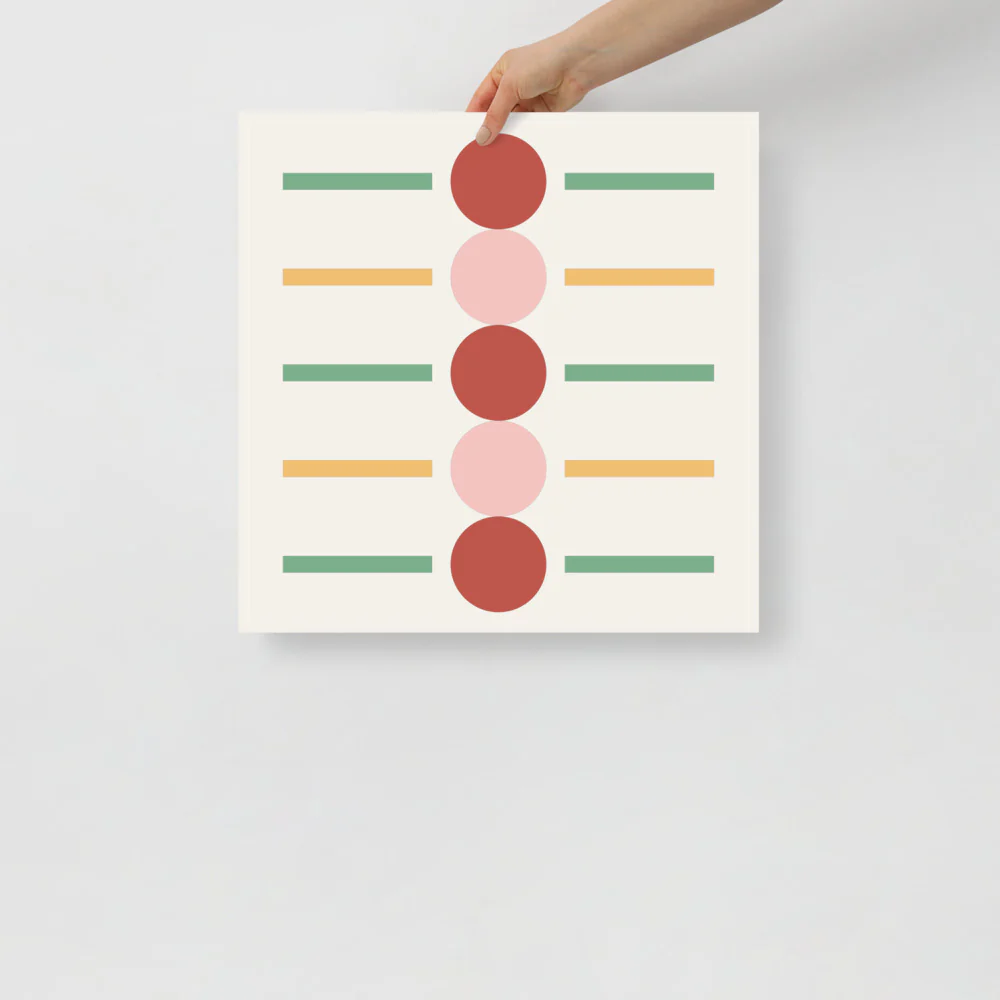 5 Dots & Lines Warm Tone Wall Art - Image 5