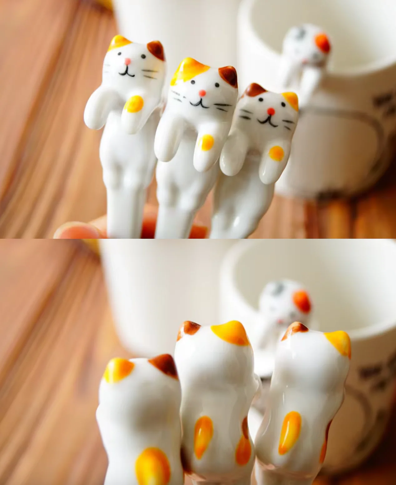 5-Piece Ceramic Cartoon Cat Spoons Set - Image 8