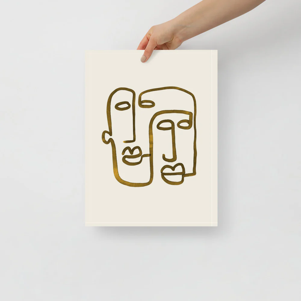 Abstract 2 Faces Wall Art - Image 2