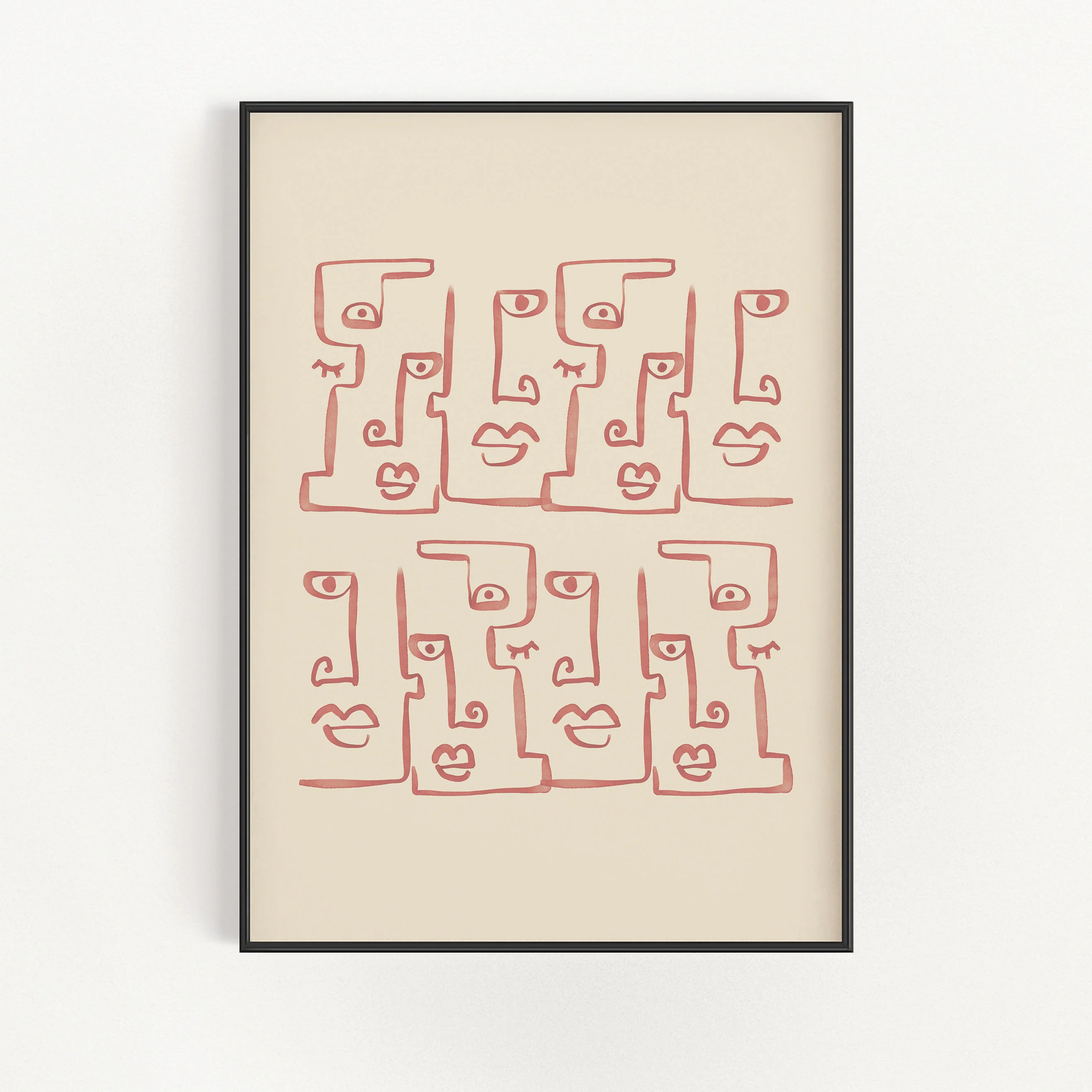 Abstract Faces Wall Art