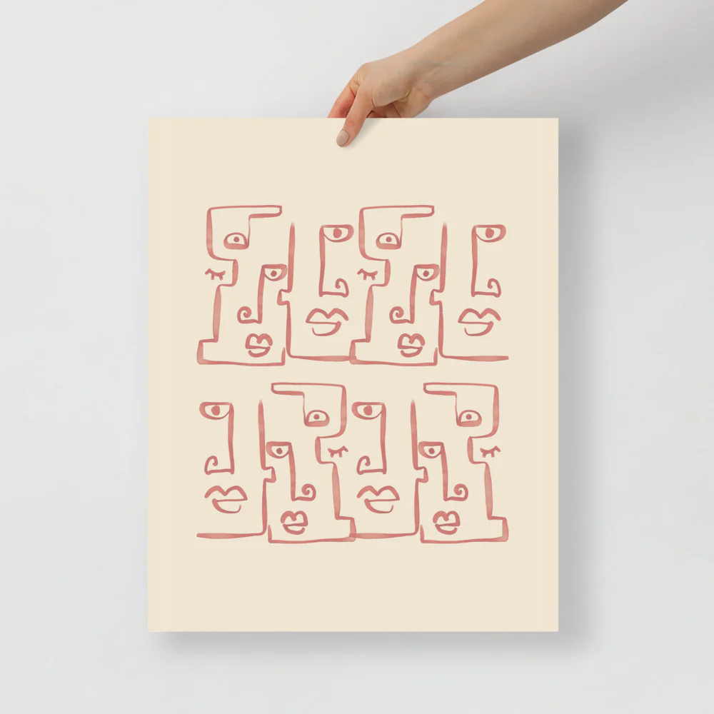 Abstract Faces Wall Art - Image 4