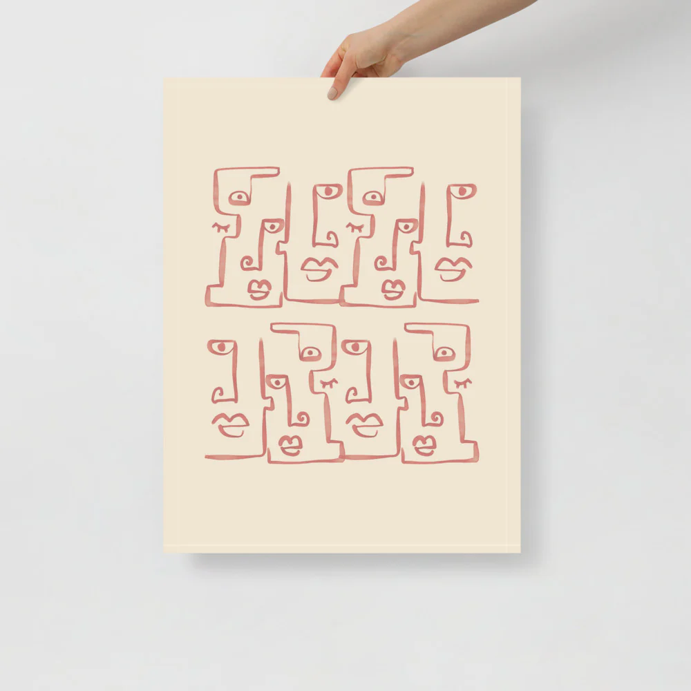 Abstract Faces Wall Art - Image 5