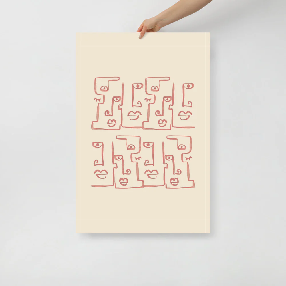 Abstract Faces Wall Art - Image 6