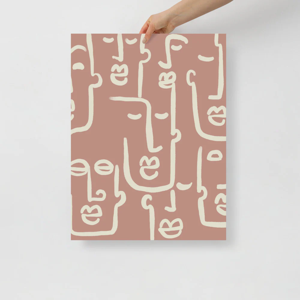 Abstract Faces Wall Art - Image 5