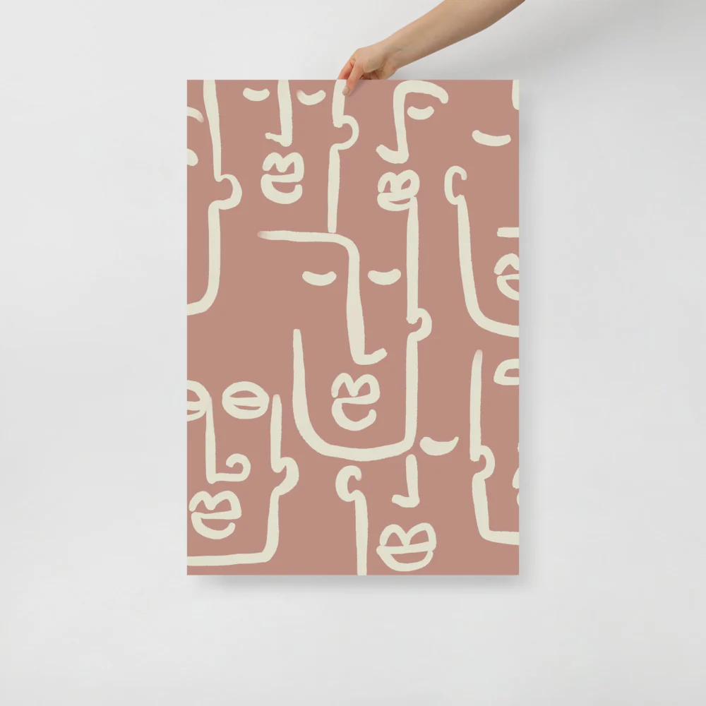 Abstract Faces Wall Art - Image 6