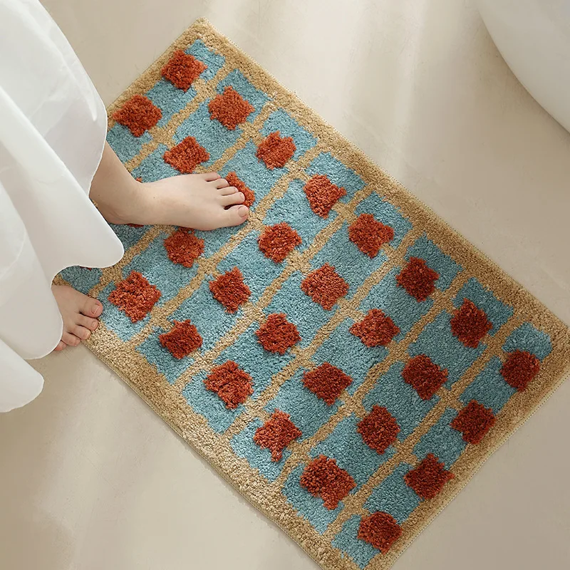 Abstract Grid Tufted Bath Mat - Image 5