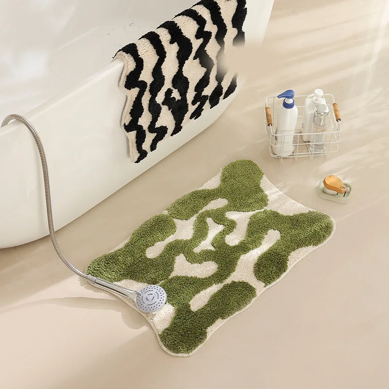 Abstract Grid Tufted Bath Mat - Image 6