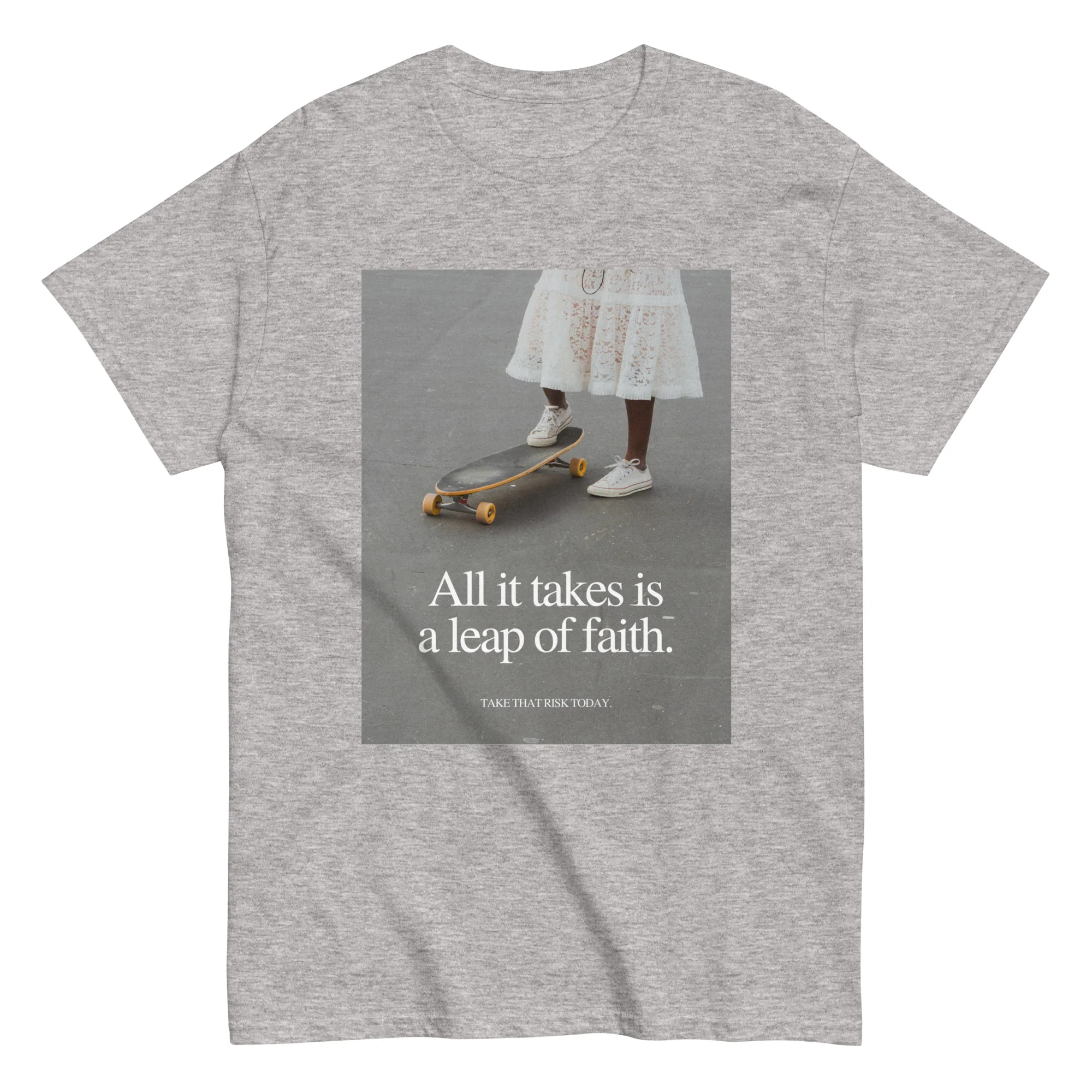 All it takes is a leap of faith T-shirt
