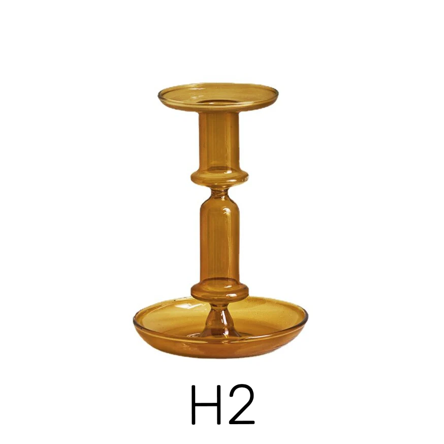 Amber Modern Glass Candle Holder - Image 8