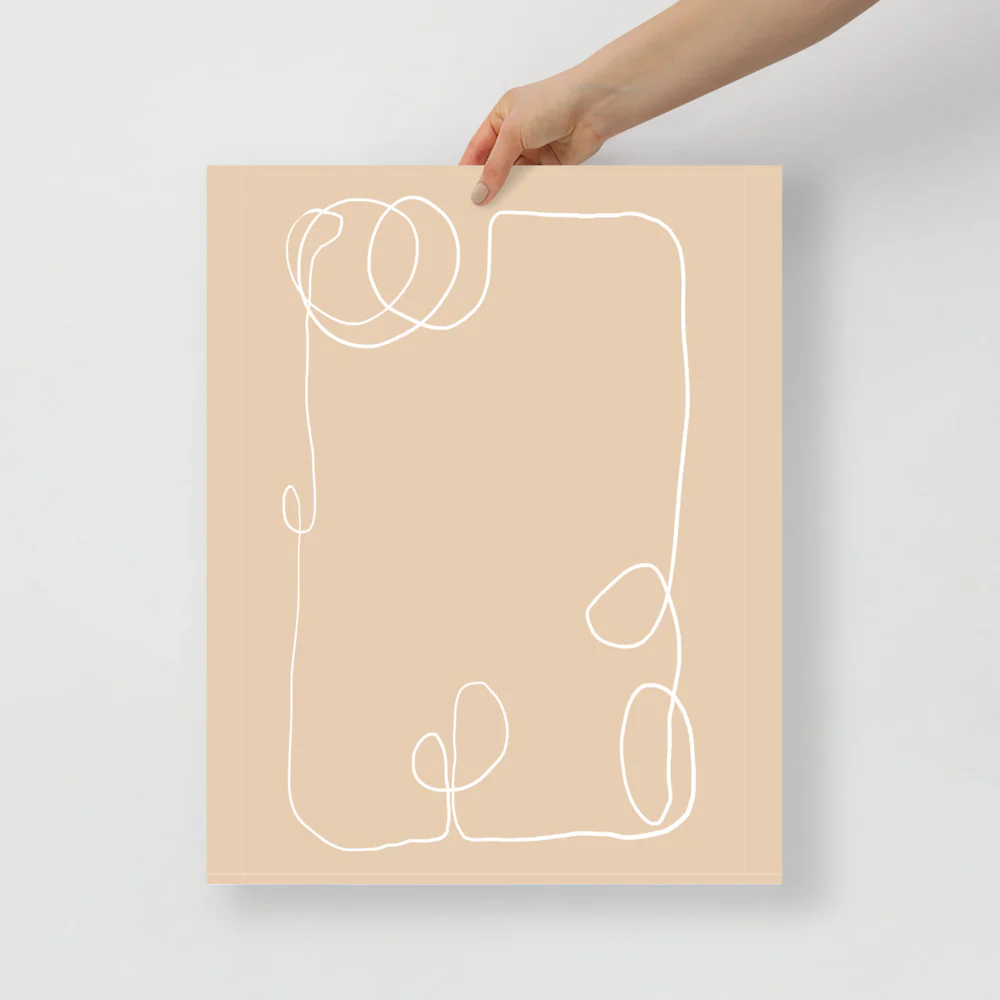 Beige Line Abstract Wall Art - Image 4