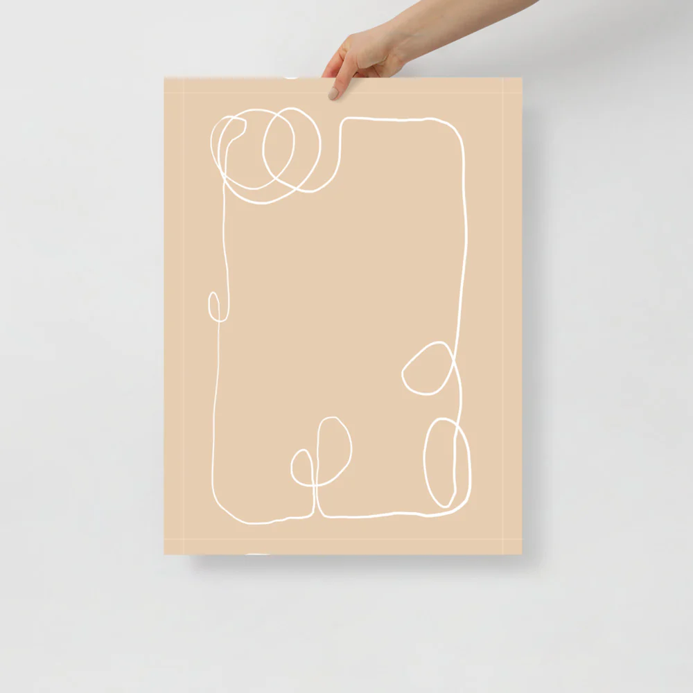 Beige Line Abstract Wall Art - Image 5