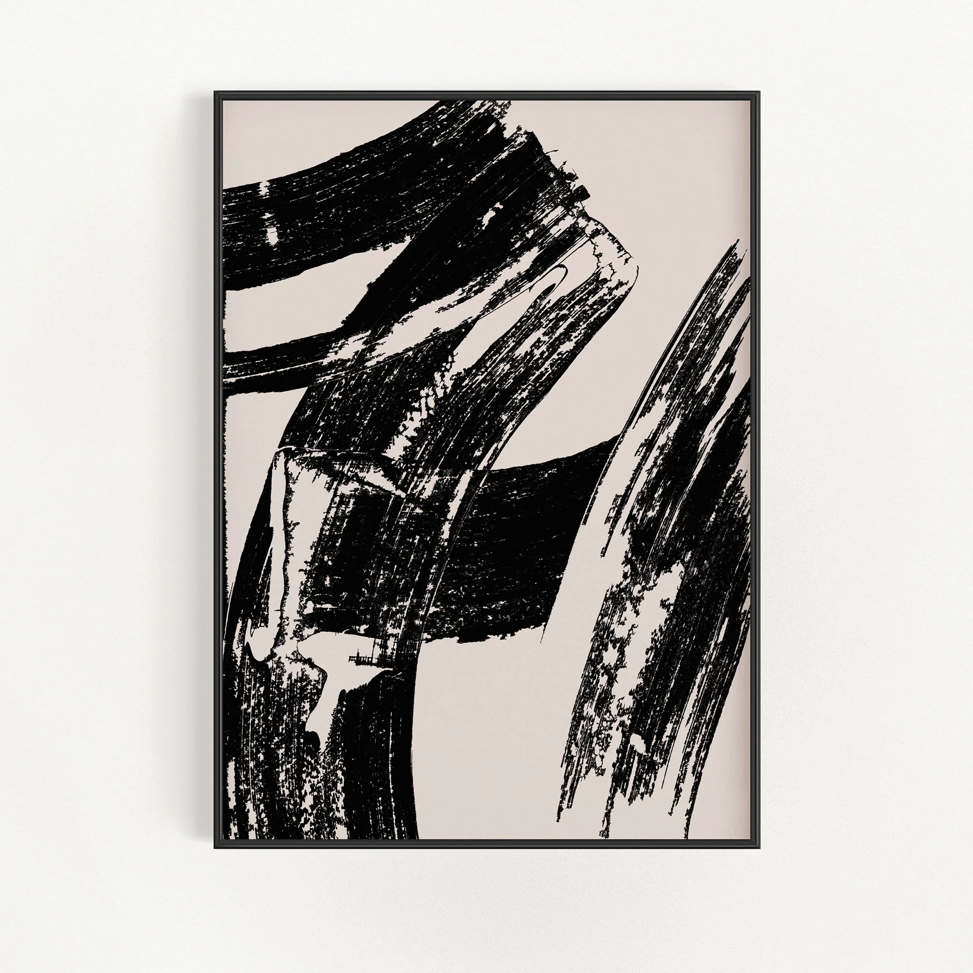 Black Brush Paint Wall Art