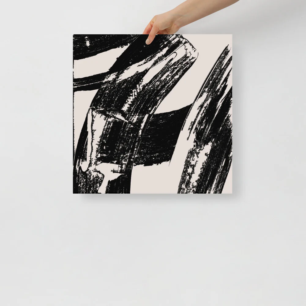 Black Brush Paint Wall Art - Image 10