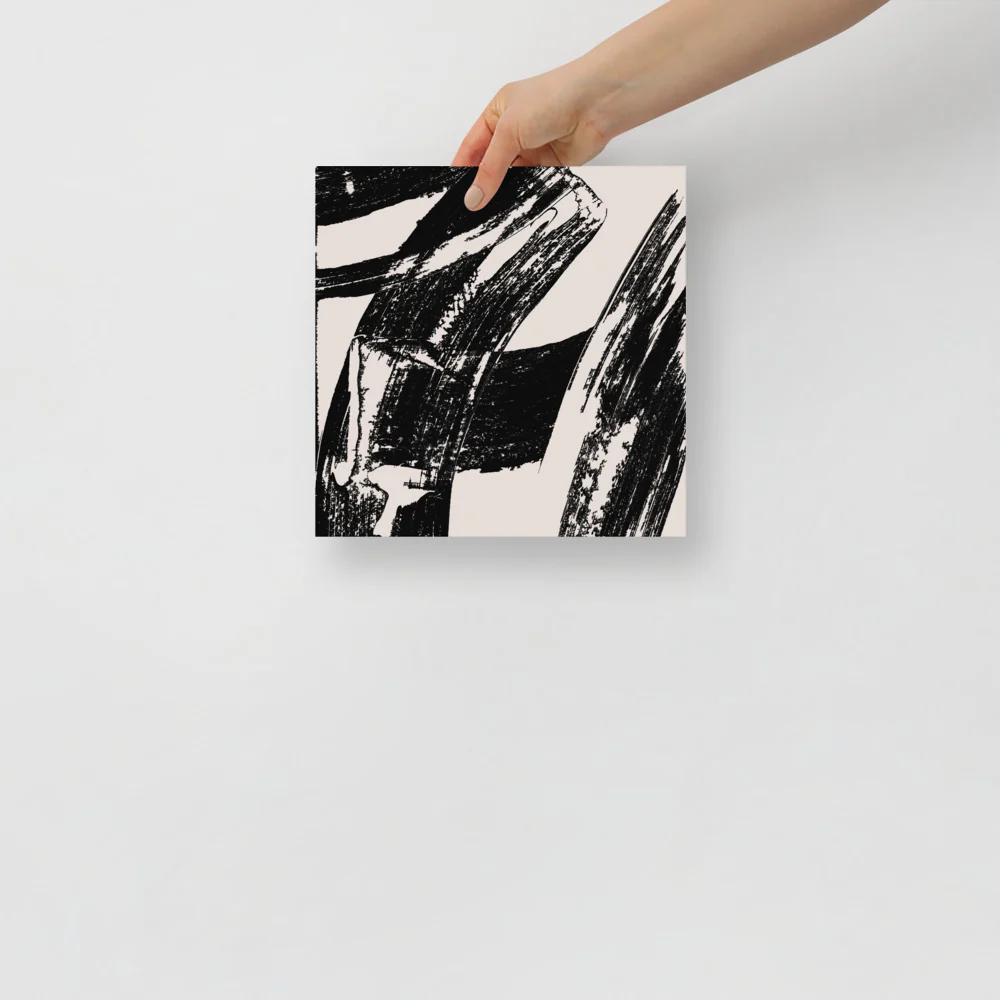 Black Brush Paint Wall Art - Image 3