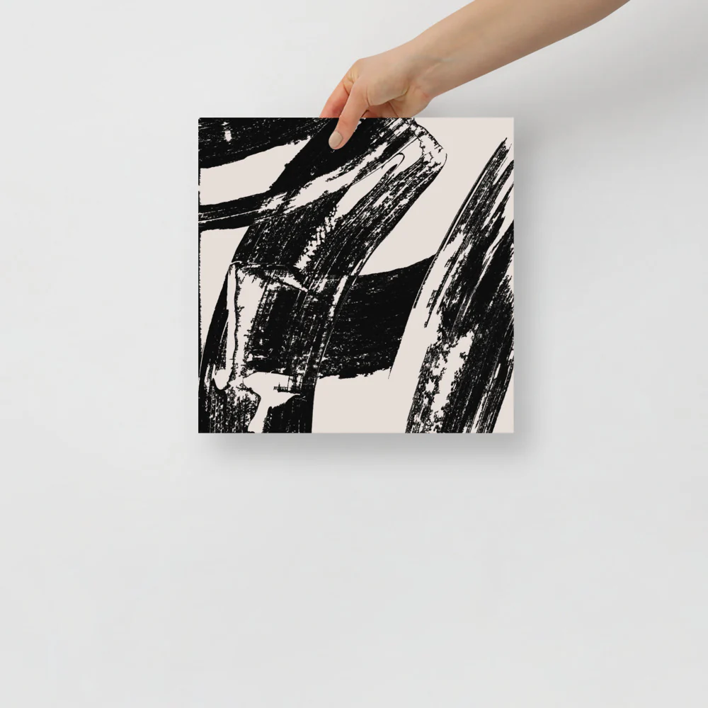 Black Brush Paint Wall Art - Image 4
