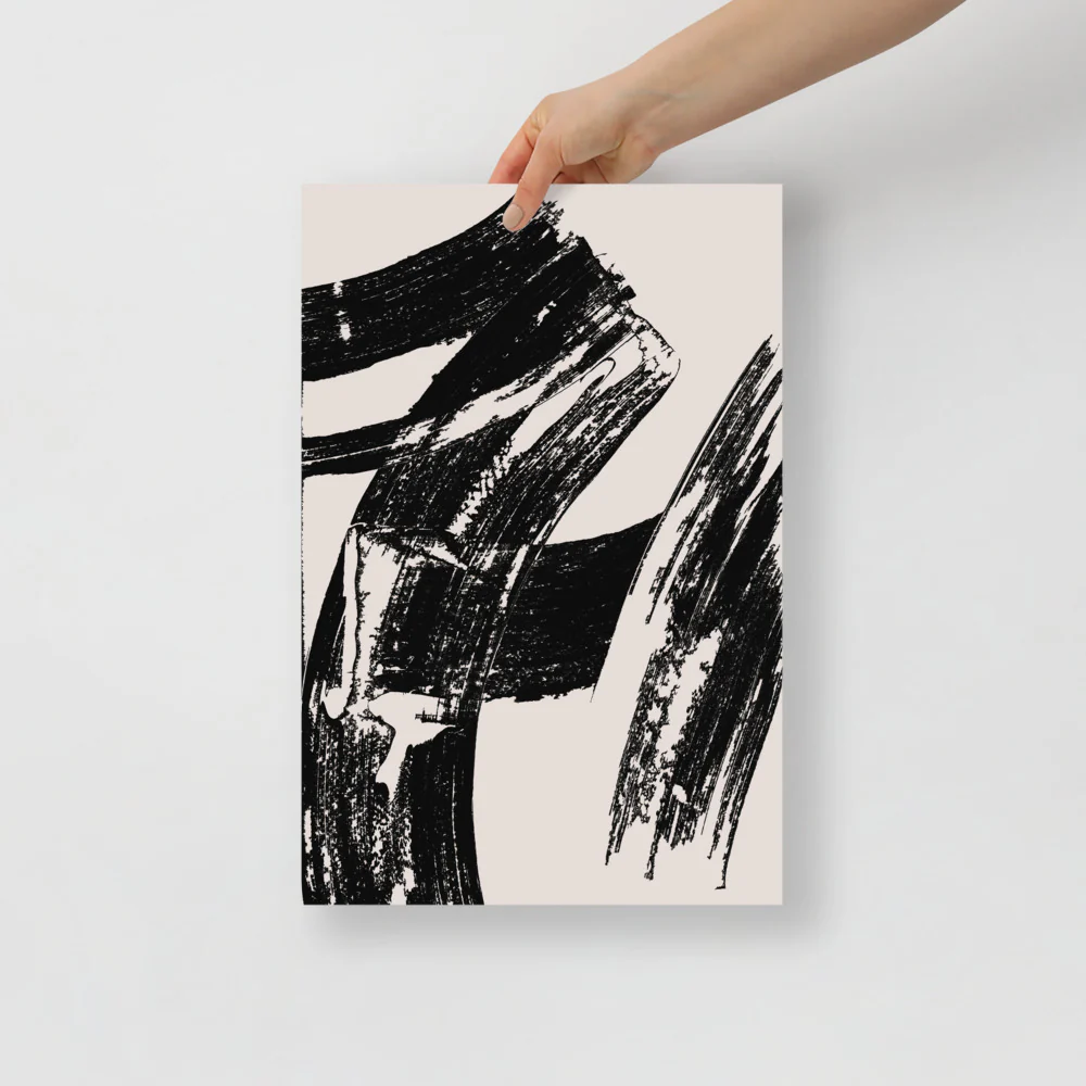 Black Brush Paint Wall Art - Image 6