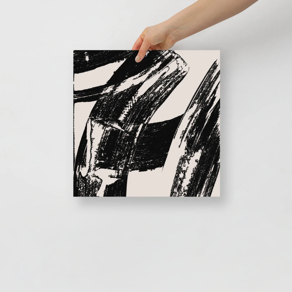 Black Brush Paint Wall Art - Image 7