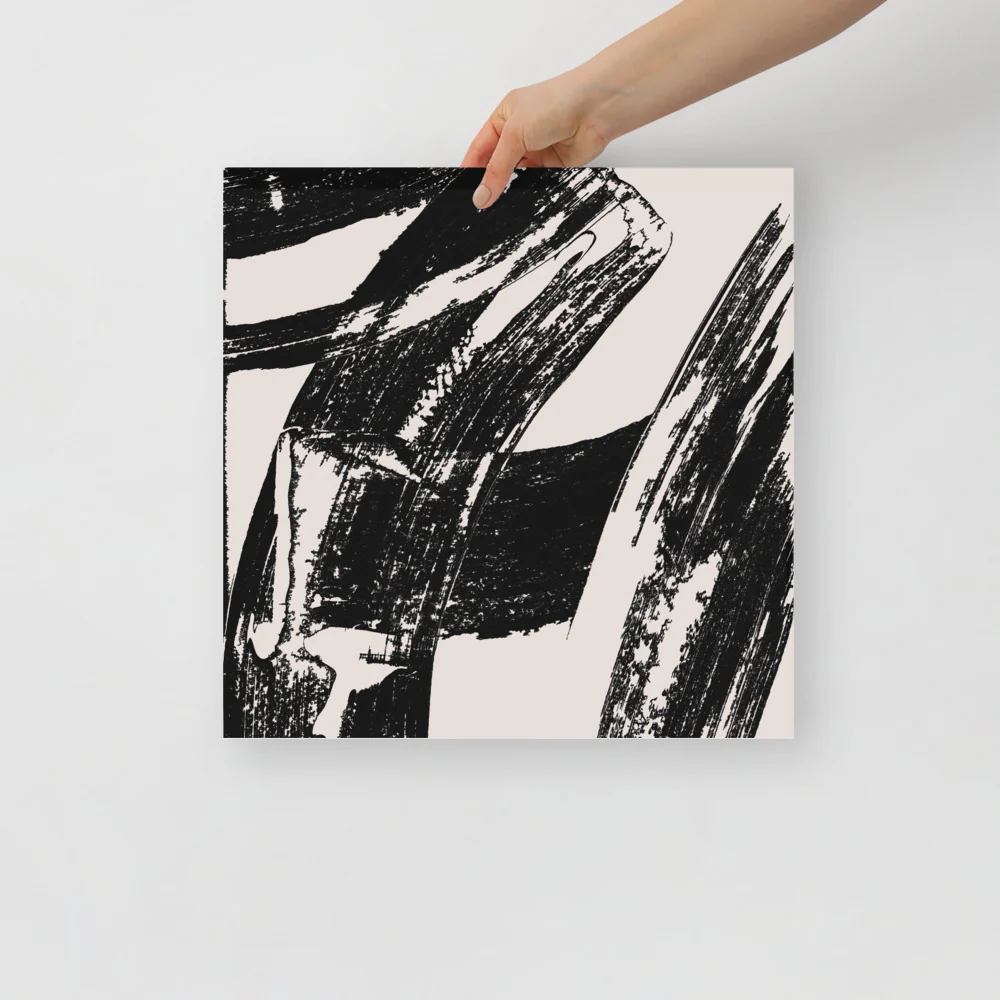 Black Brush Paint Wall Art - Image 8