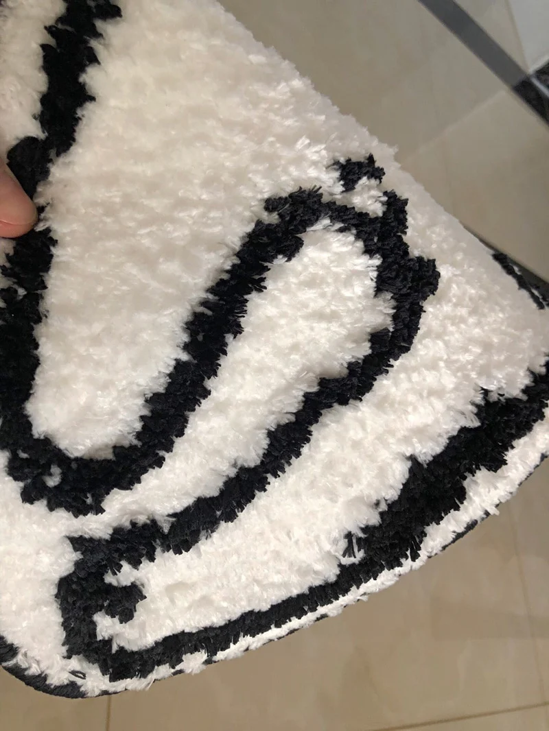 Black & White Cat Bath Mat - Image 6