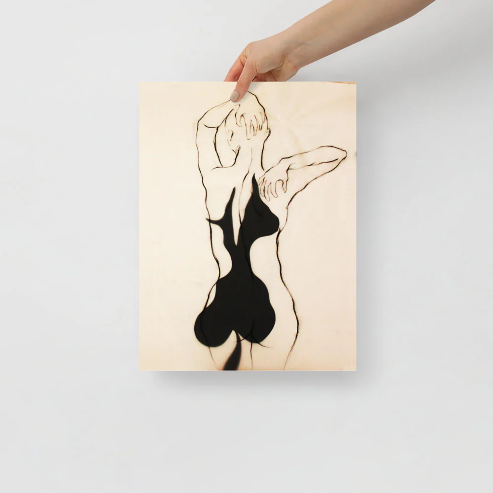 Black Floral Body Wall Art - Image 2