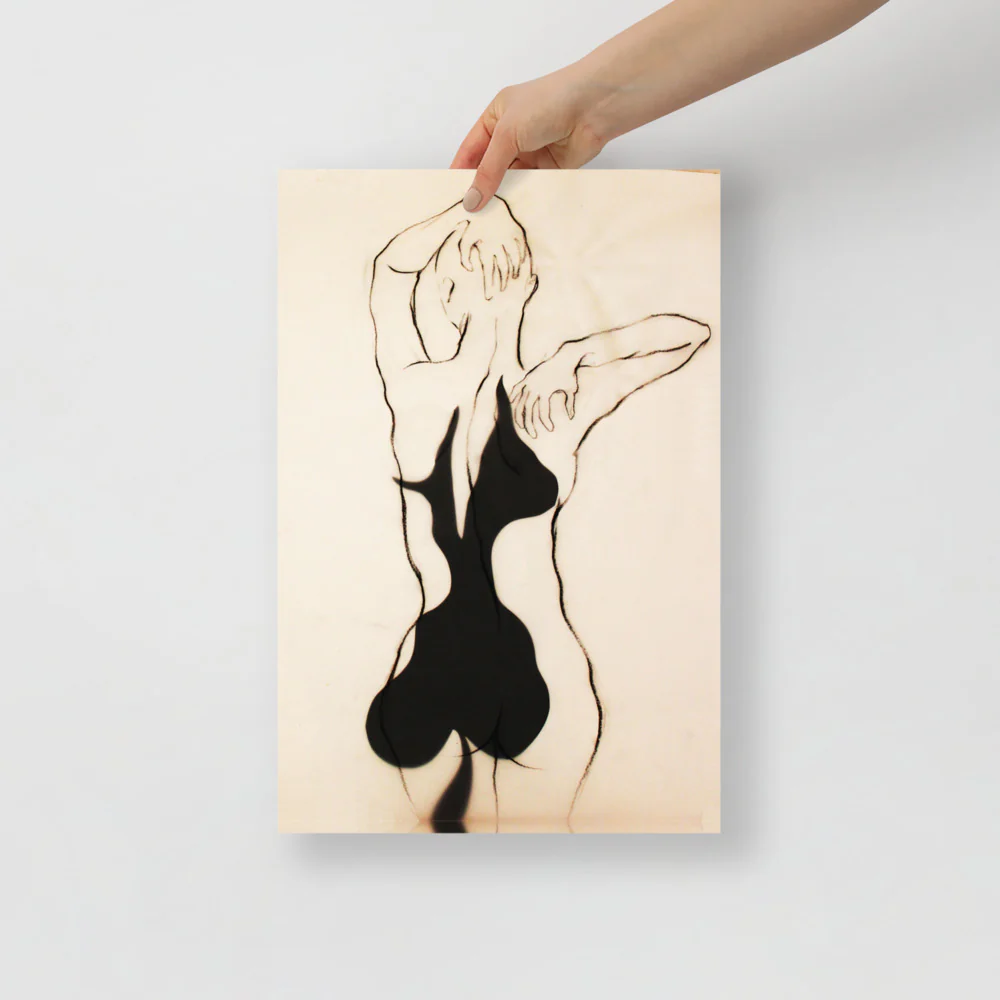 Black Floral Body Wall Art - Image 3