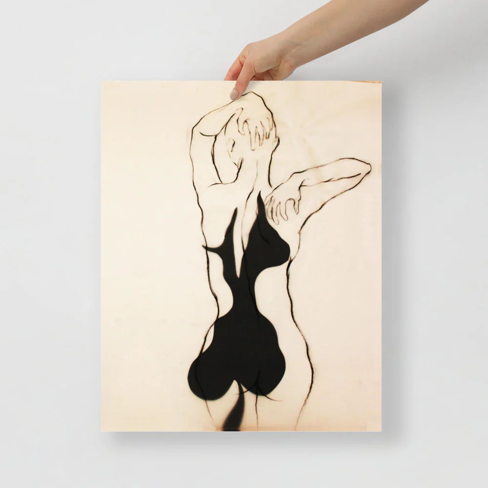 Black Floral Body Wall Art - Image 4