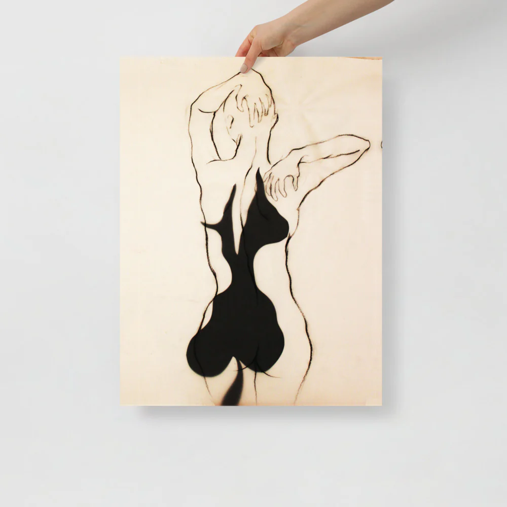 Black Floral Body Wall Art - Image 5