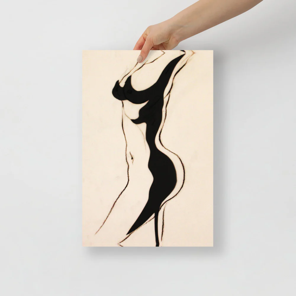 Black Floral Body Wall Art - Image 3