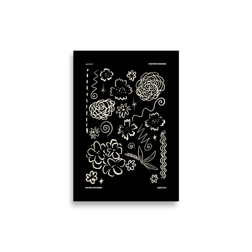 Black Flower Abstract Lines - Image 3