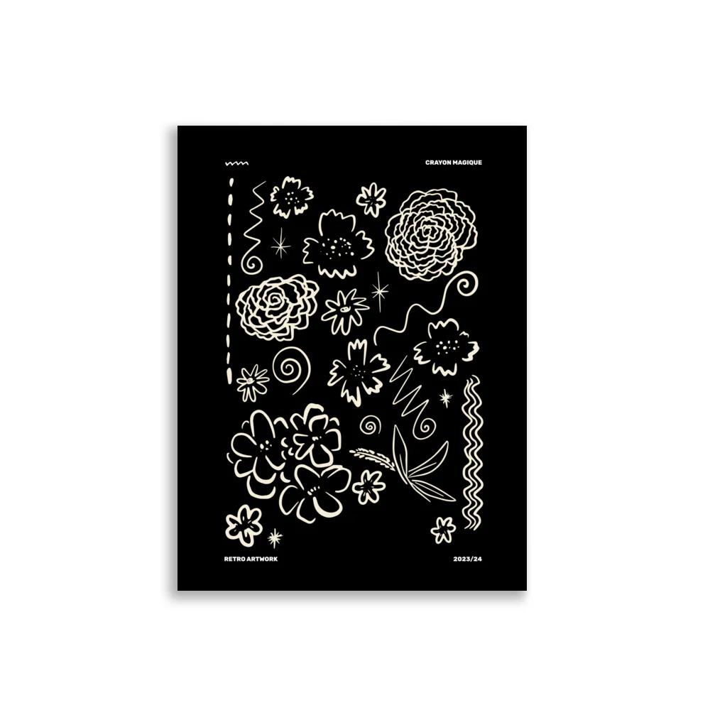 Black Flower Abstract Lines - Image 4