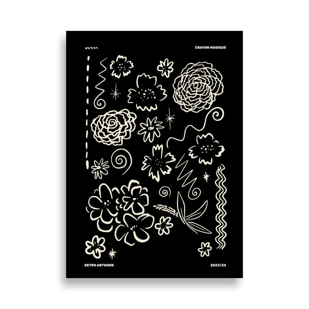 Black Flower Abstract Lines - Image 5