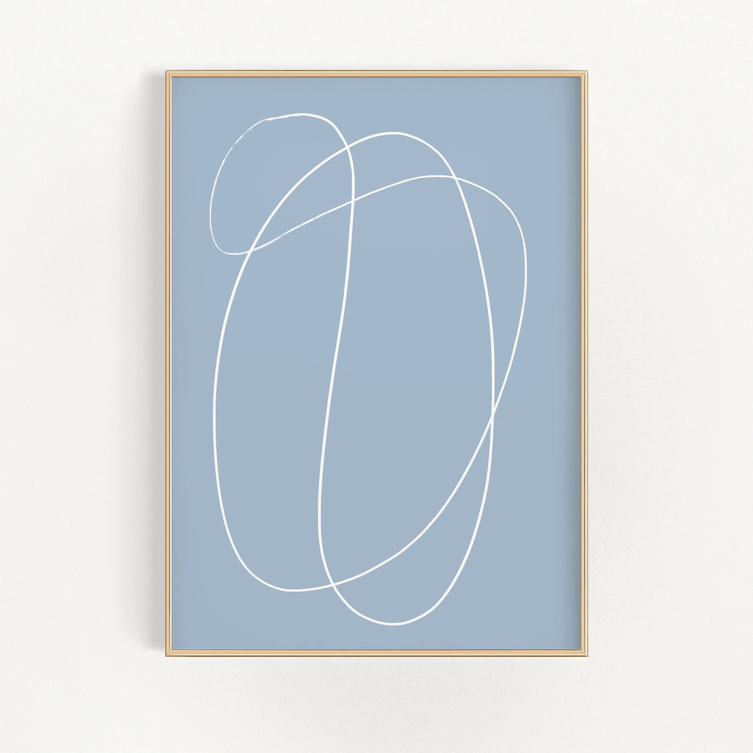 Blue Line Abstract Wall Art