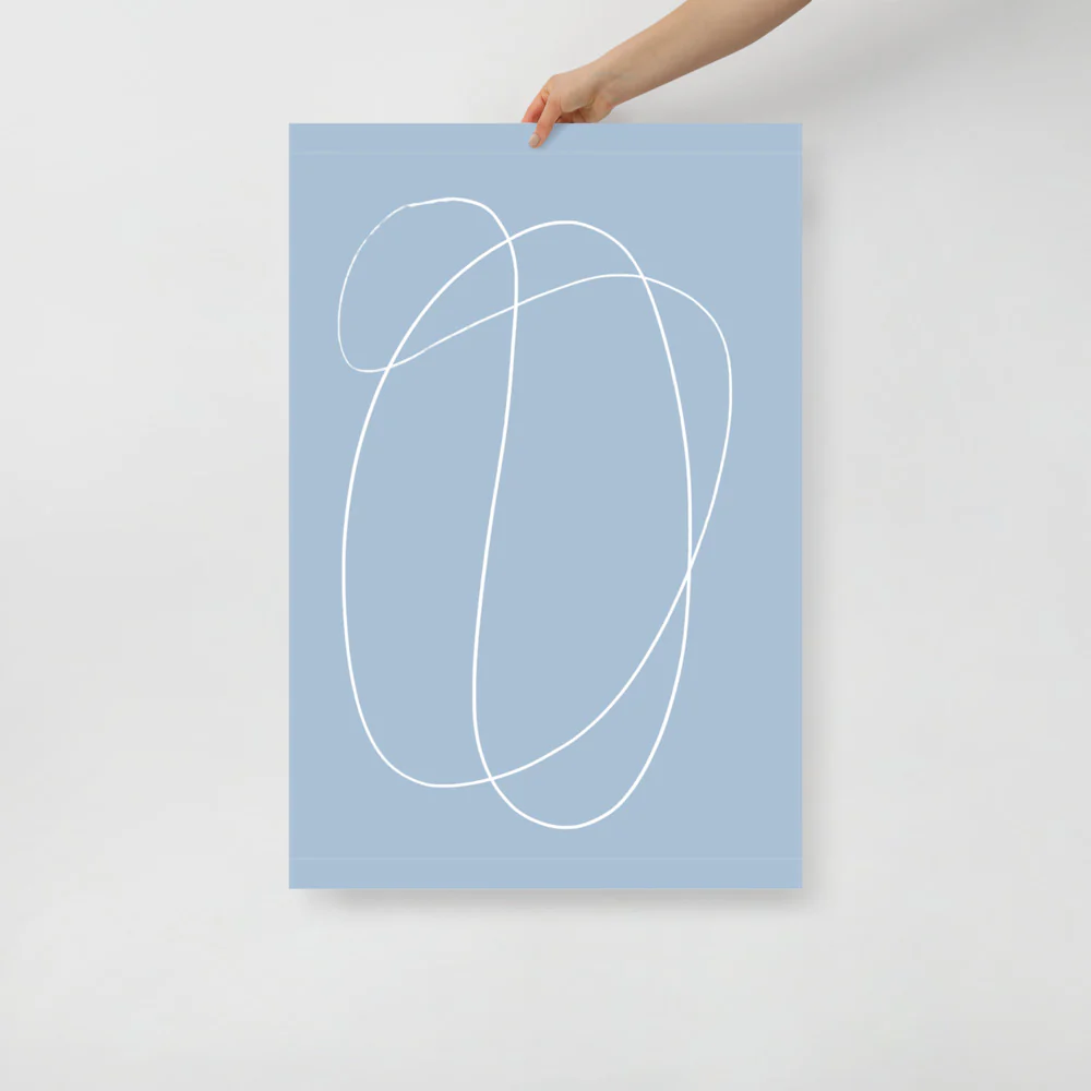 Blue Line Abstract Wall Art - Image 6