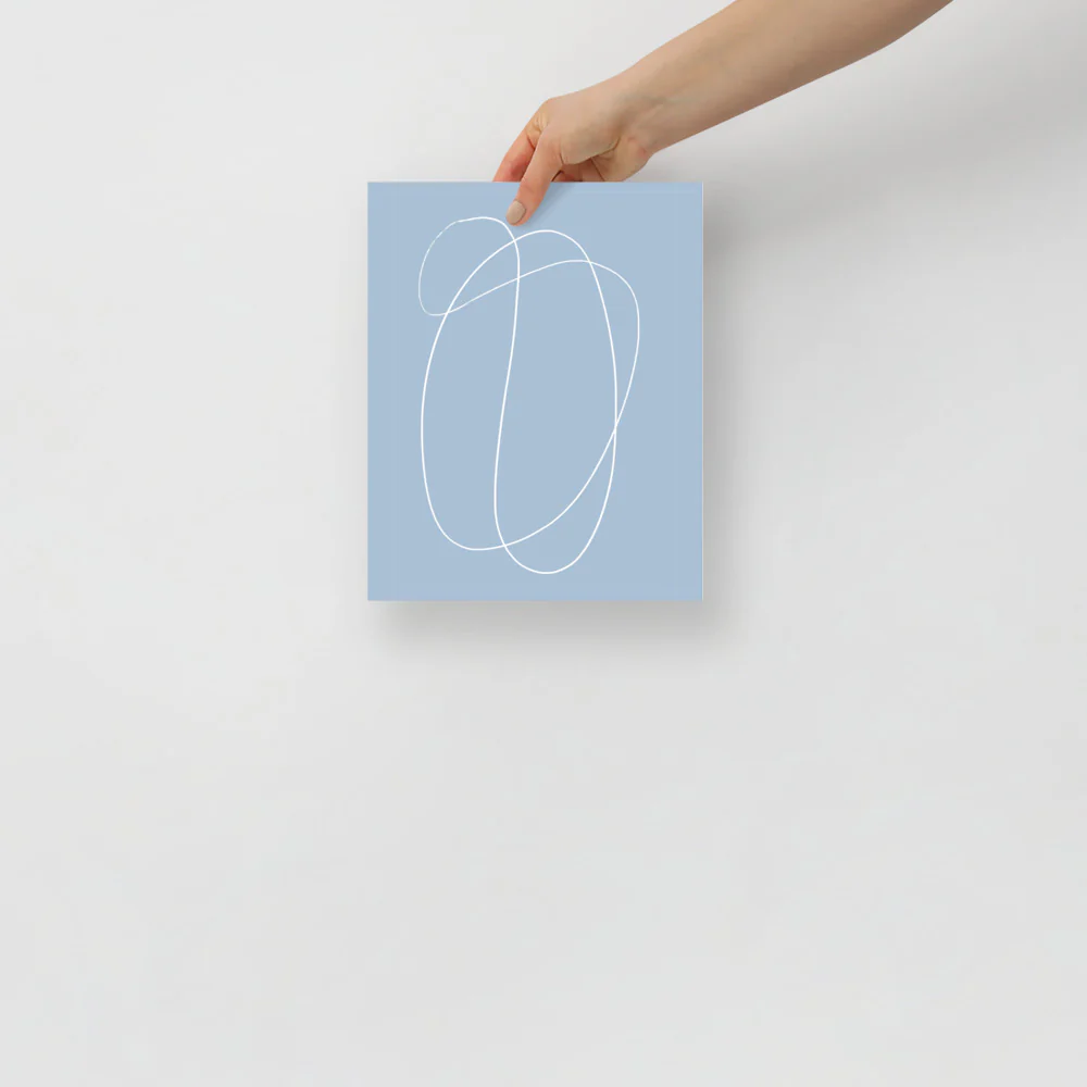 Blue Line Abstract Wall Art - Image 7