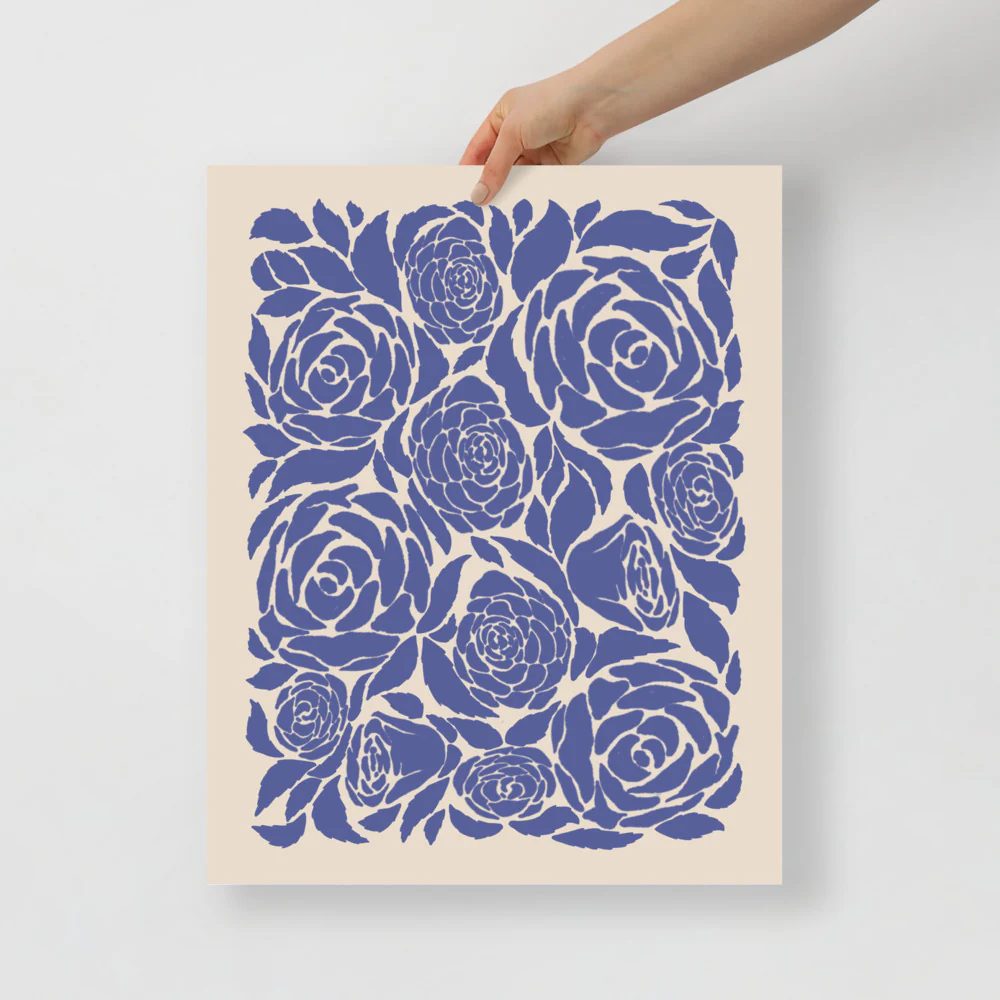 Blue Roses Wall Art