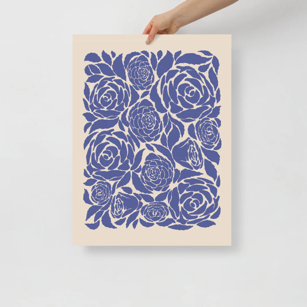 Blue Roses Wall Art - Image 4