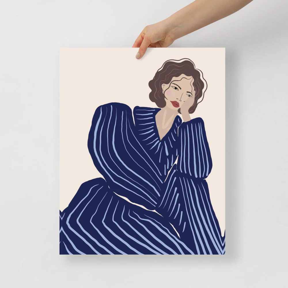 Blue Tracksuit Wall Art