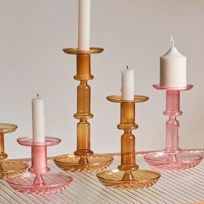 Borosilicate Modern Candleholders - 2 colours - Image 3