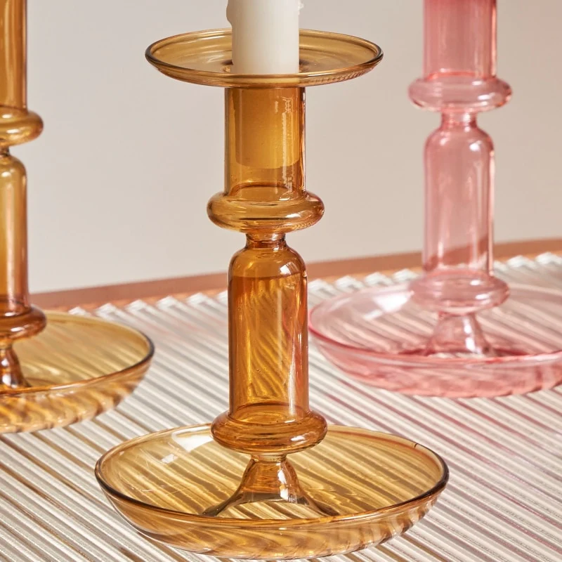 Borosilicate Modern Candleholders - 2 colours - Image 5