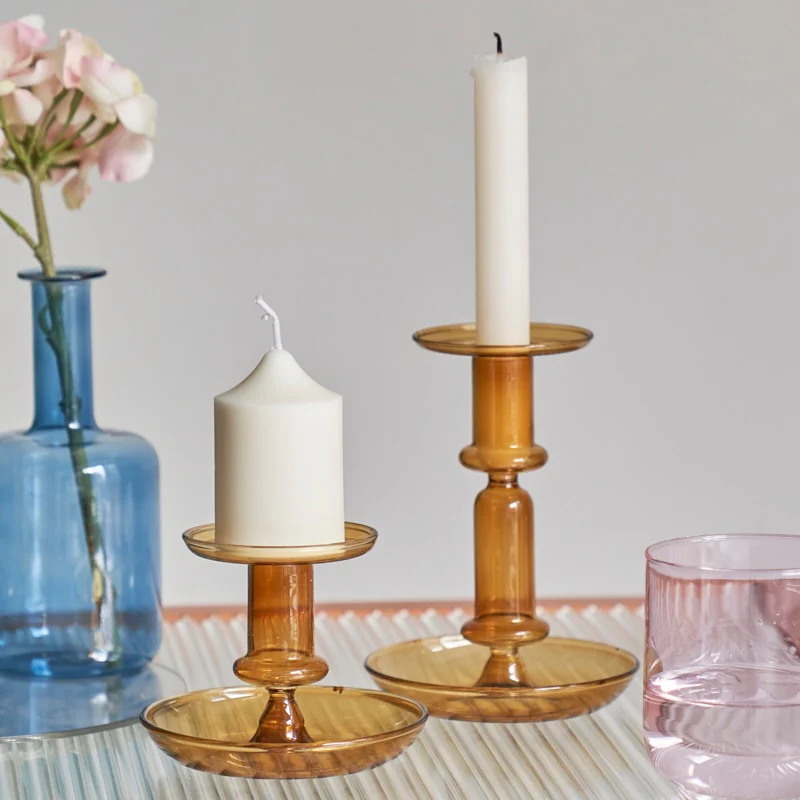 Borosilicate Modern Candleholders - 2 colours - Image 6