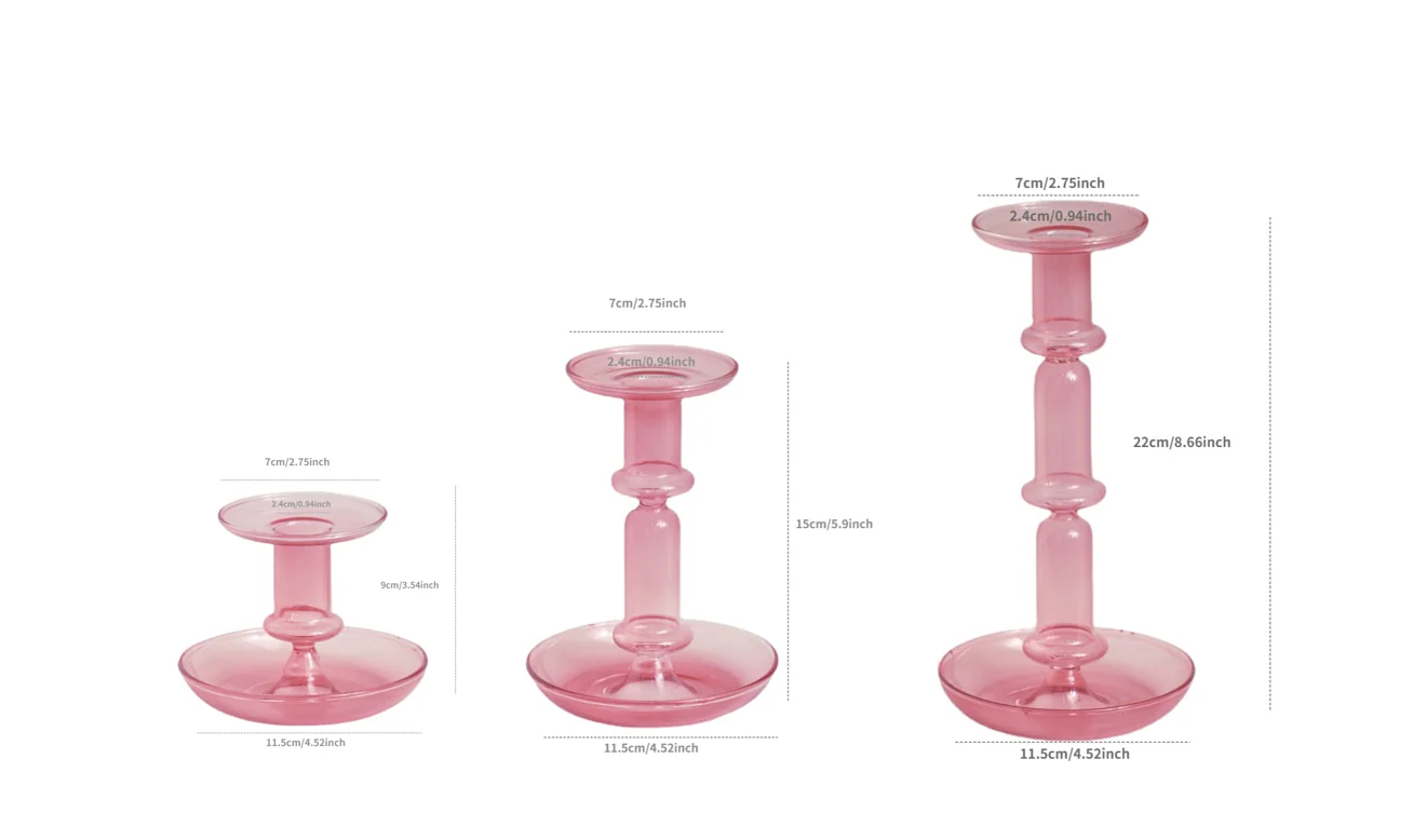 Borosilicate Modern Candleholders - 2 colours - Image 7